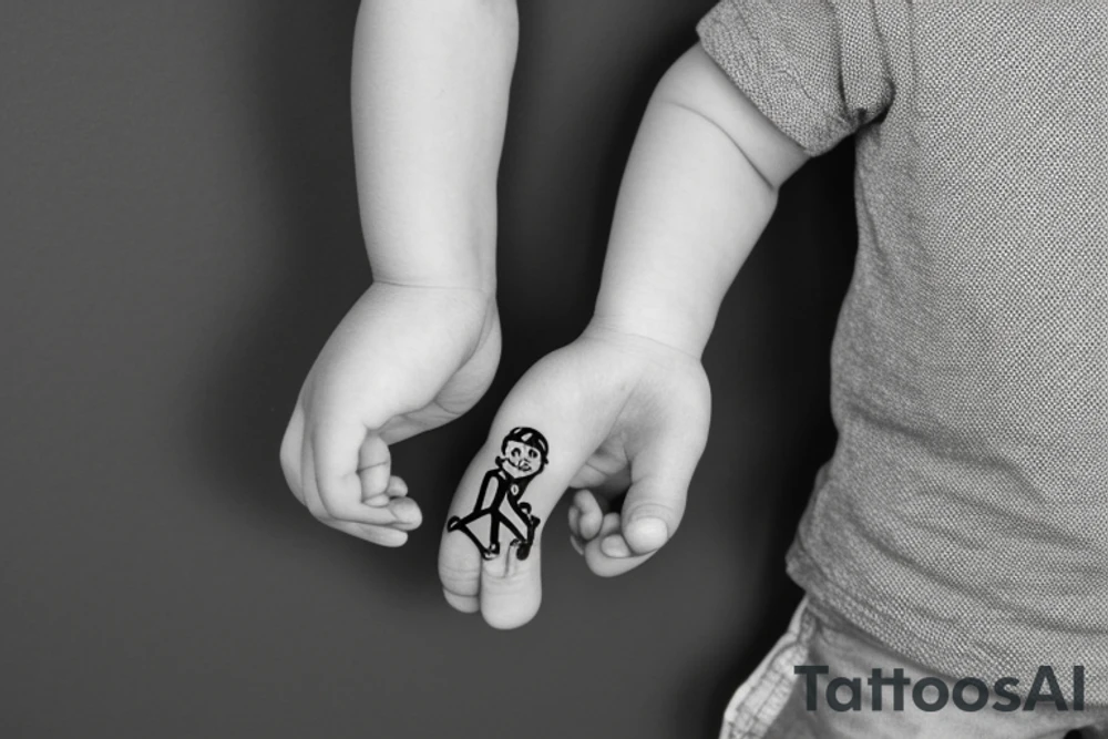 Little boy holding fathers hand tattoo idea