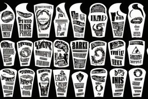 toxic word under barcode tattoo idea