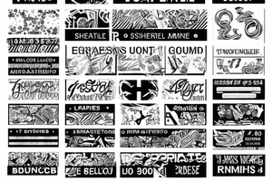 toxic word under barcode tattoo idea