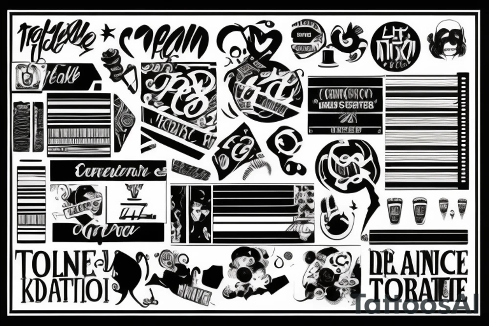 word toxic under barcode tattoo idea
