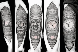 Time, wisdom, strength, journey tattoo idea