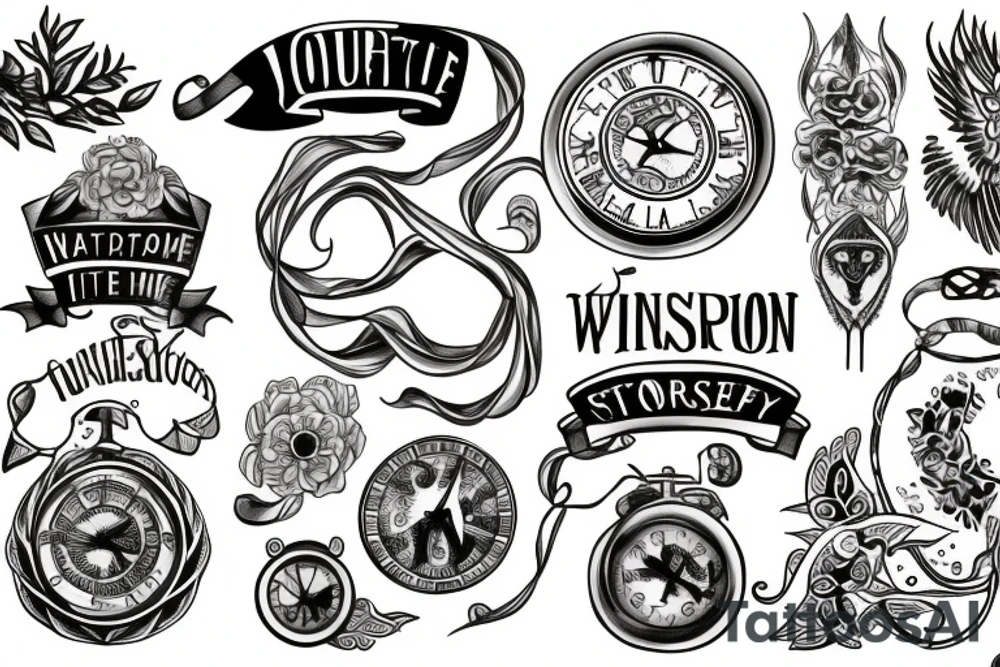 Time, wisdom, strength, journey tattoo idea