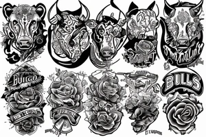 Day trading.  Bulls vs bears tattoo idea