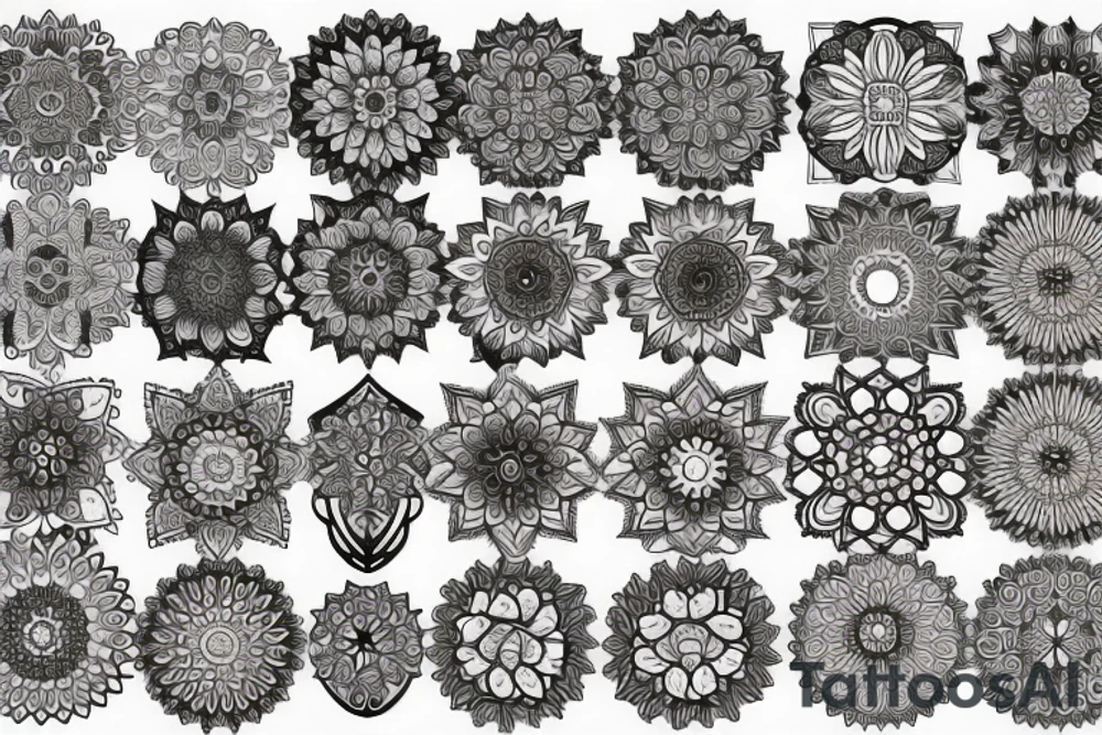 Mandala with owl fractal tattoo idea