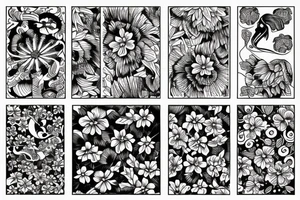 Long flowers and venom tattoo idea