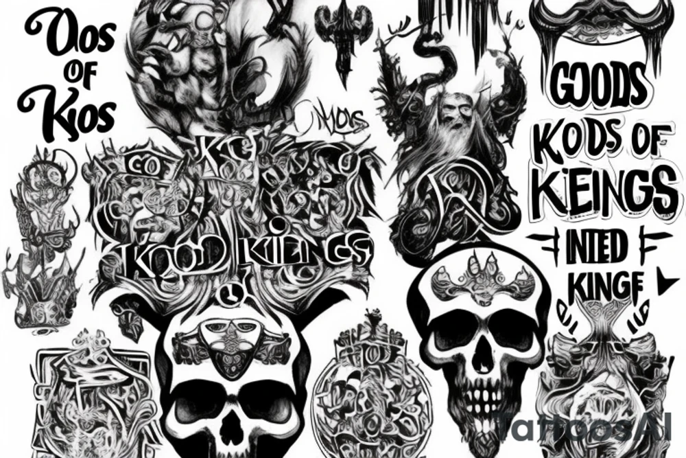 no gods of kings only man quote tattoo idea