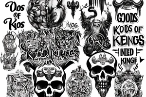 no gods of kings only man quote tattoo idea