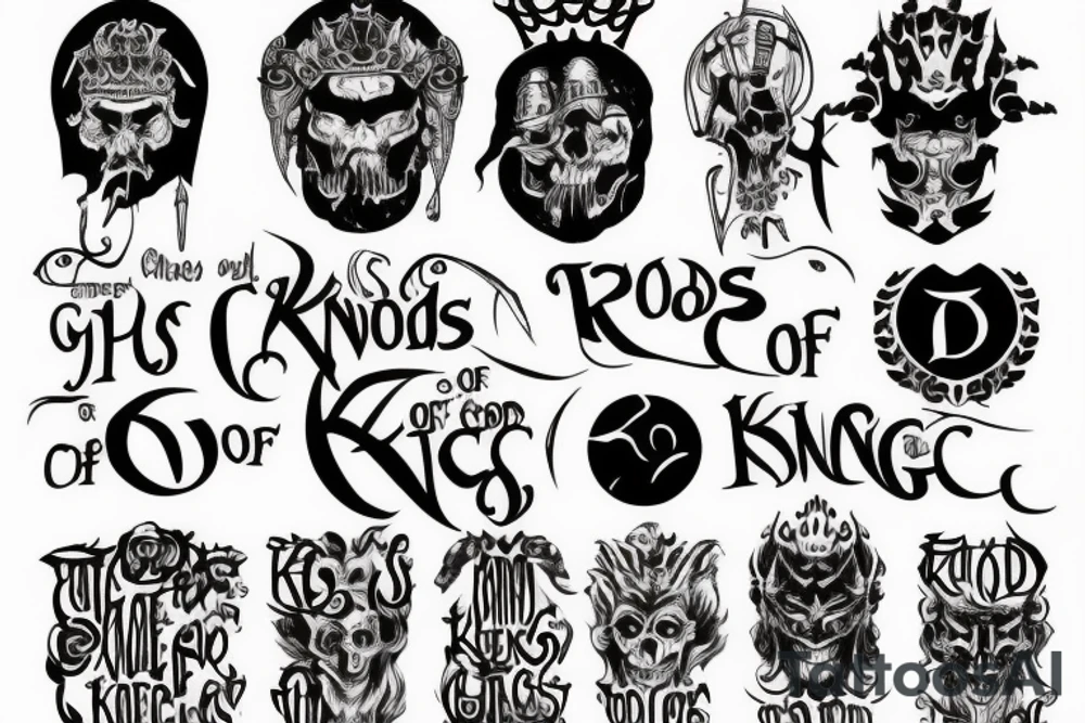 no gods of kings only man quote tattoo idea