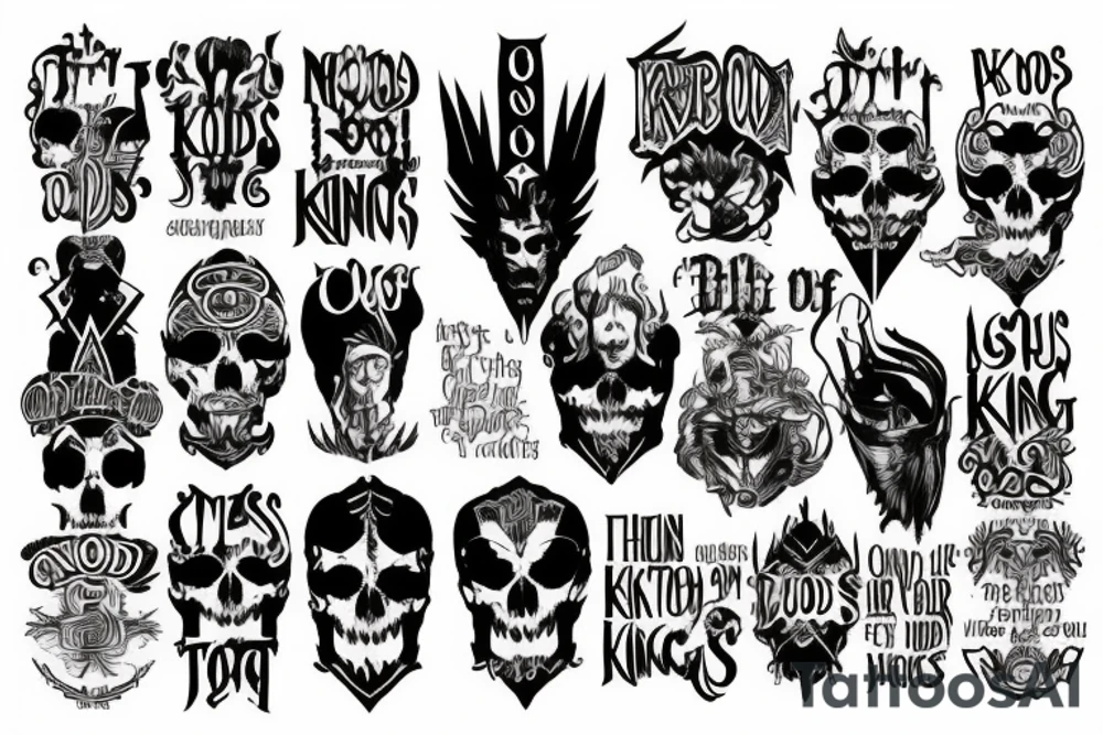 no gods of kings only man quote tattoo idea