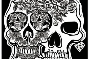 Bong with skull inside of bong with the date 12/1/ 2017 under it tattoo idea