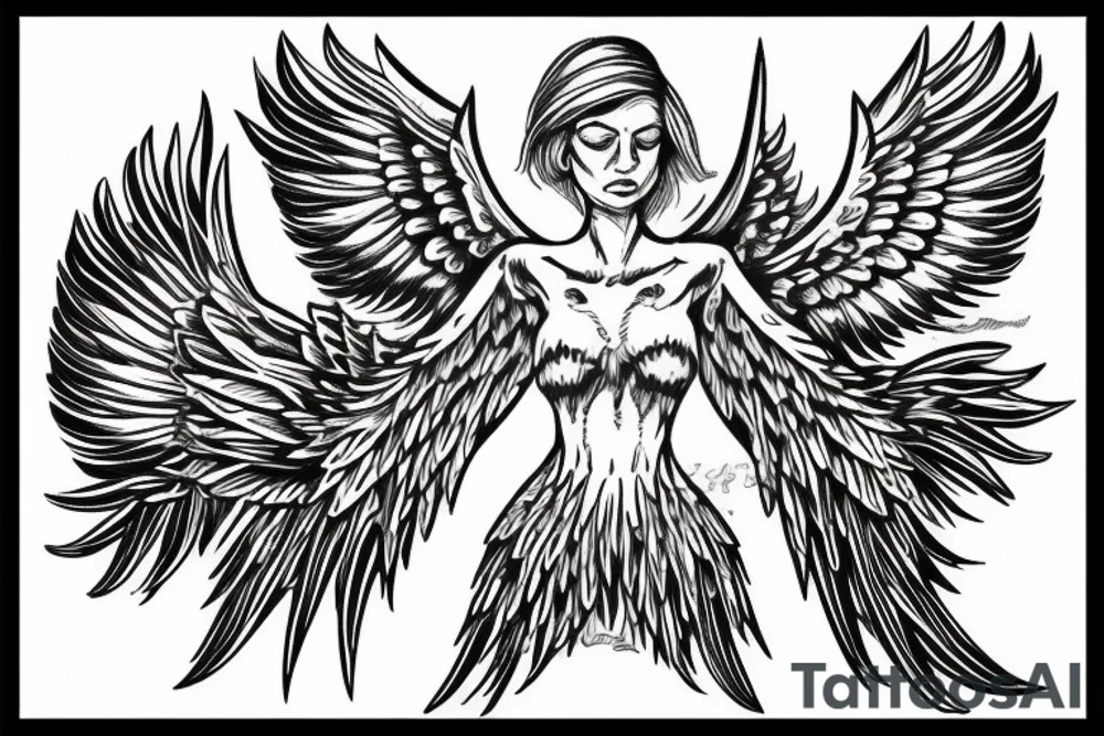 Freedom, angels, wings tattoo idea