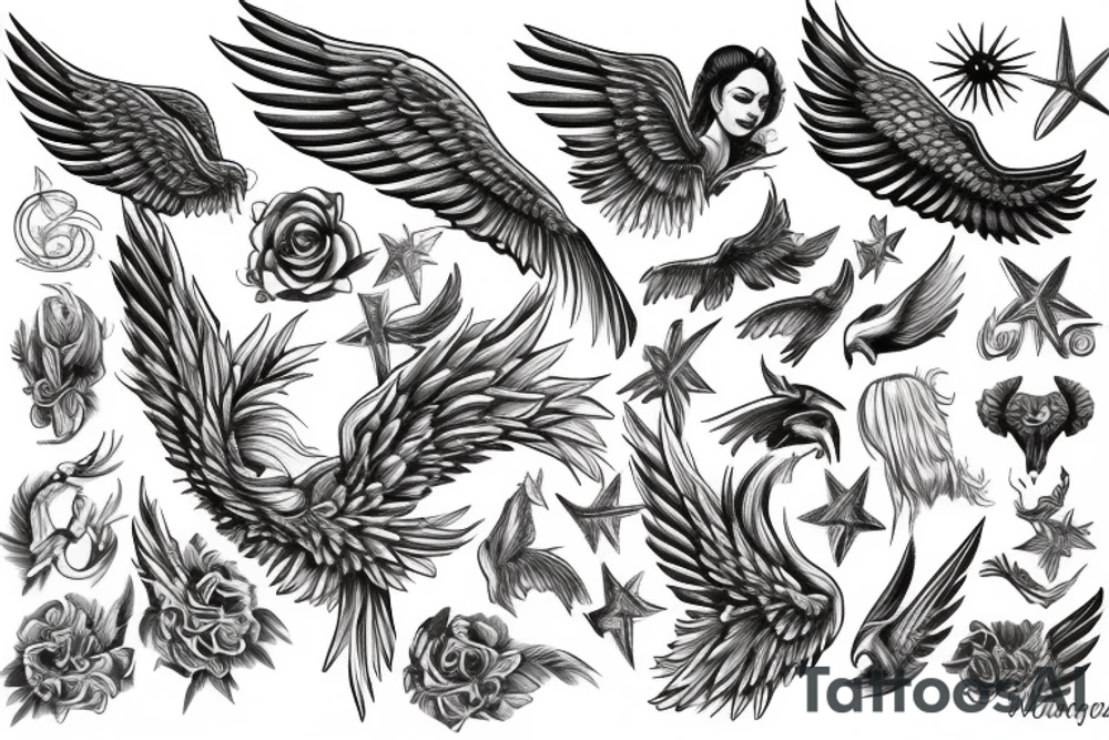 Freedom, angels, wings tattoo idea