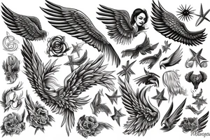 Freedom, angels, wings tattoo idea