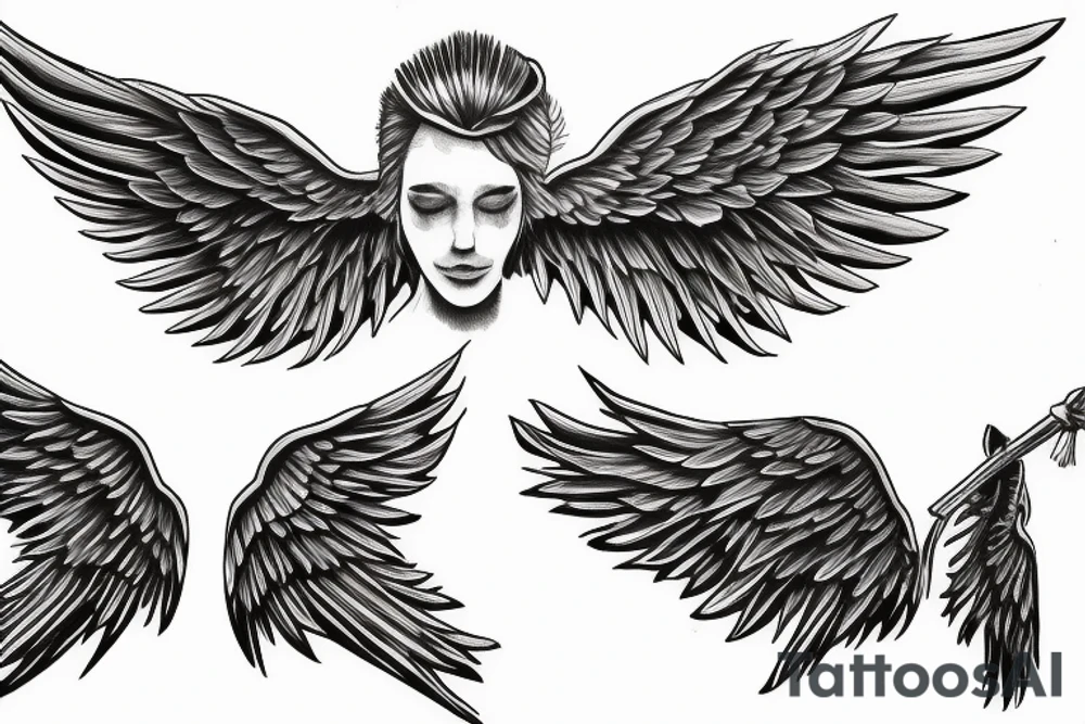 Freedom, angels, wings tattoo idea