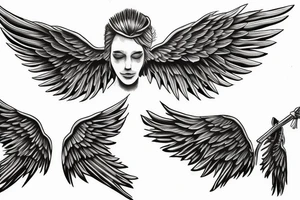 Freedom, angels, wings tattoo idea