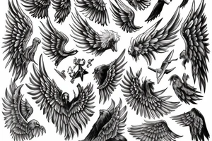 Freedom, angels, wings tattoo idea