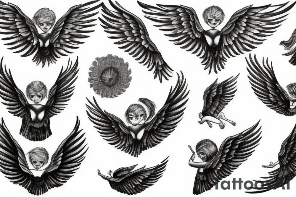 Freedom, angels, wings tattoo idea