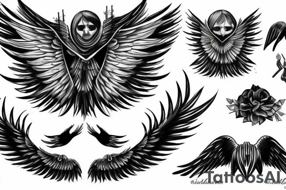 Freedom, angels, wings tattoo idea