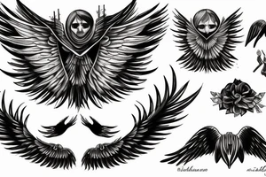 Freedom, angels, wings tattoo idea