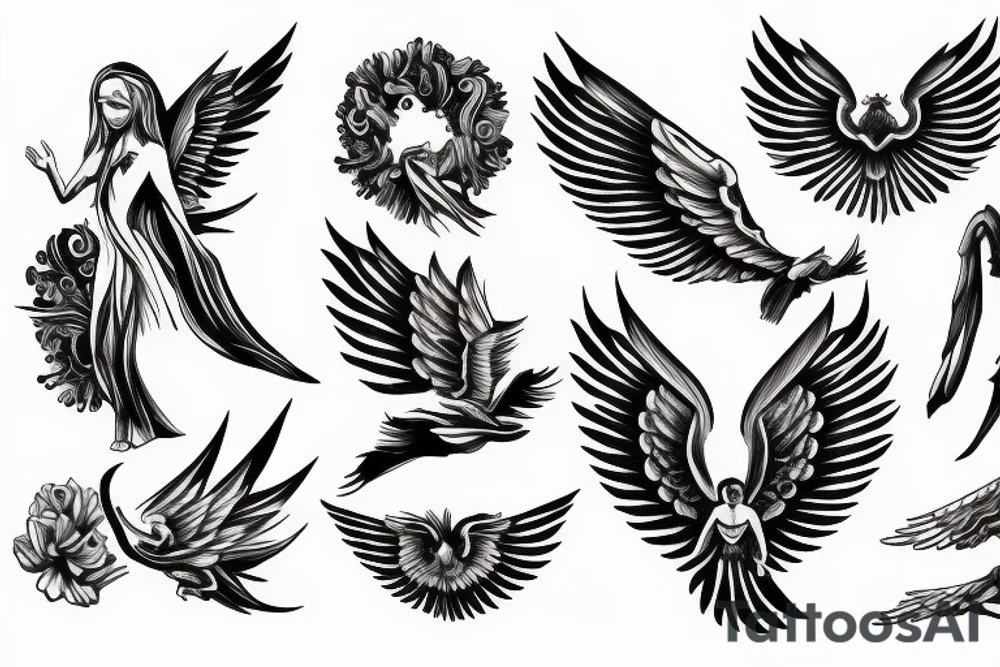 Freedom, angels, wings tattoo idea