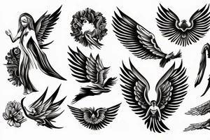 Freedom, angels, wings tattoo idea