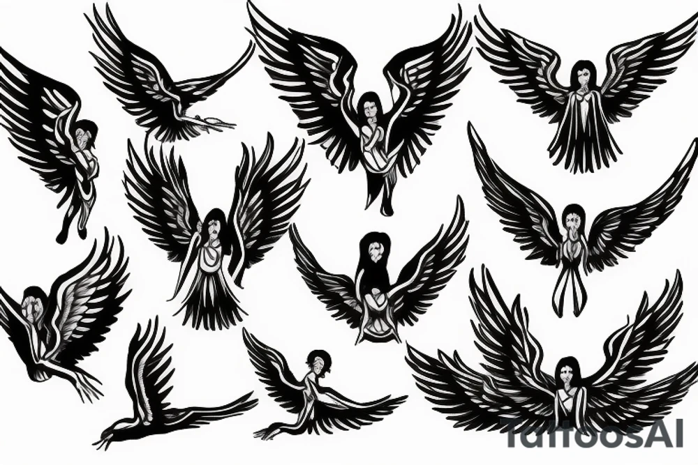 Freedom, angels, wings tattoo idea