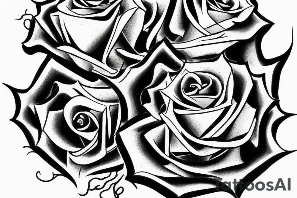 Charab, lightning and a blackout rose. Sharp tattoo idea Charab, lightning and a blackout rose. Sharp tattoo idea