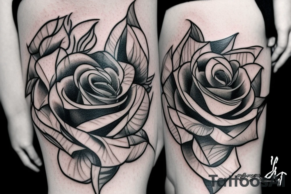 Charab, lightning and a blackout rose. Sharp tattoo idea Charab, lightning and a blackout rose. Sharp tattoo idea