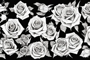 Queen mother roses love eternity tattoo idea