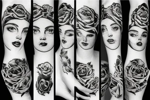 Queen, mother, roses, love eternity tattoo idea