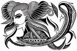 angel, tribal, clouds and lightning, tunisia, egyptian tattoo idea