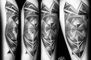angel clouds and lightning, sharp, triangle tattoo idea