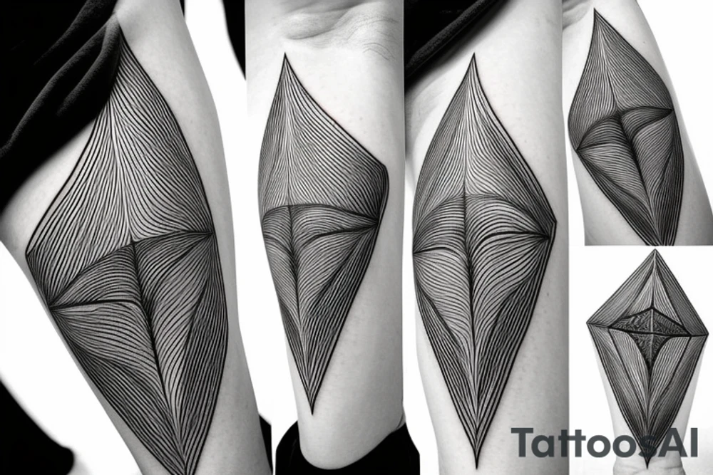 angel clouds and lightning, sharp, triangle tattoo idea