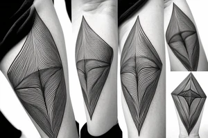 angel clouds and lightning, sharp, triangle tattoo idea