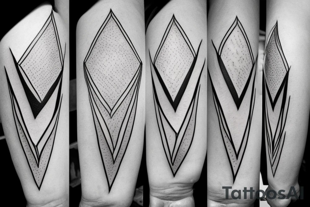 lightning, sharp, triangle tattoo idea