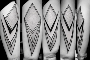 lightning, sharp, triangle tattoo idea
