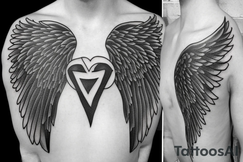 lightning strike blending with angel wings tattoo idea lightning strike blending with angel wings tattoo idea