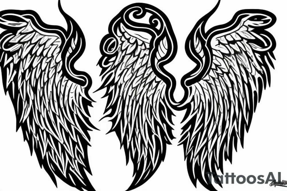 lightning strike blending with angel wings tattoo idea lightning strike blending with angel wings tattoo idea
