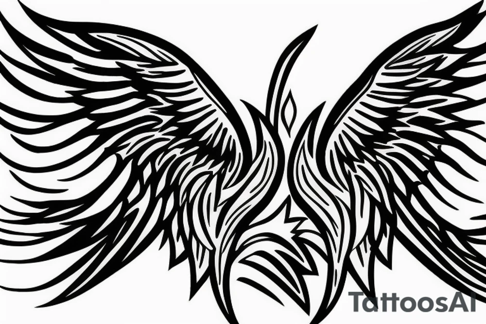 lightning strike blending with angel wings, war tattoo idea lightning strike blending with angel wings, war tattoo idea