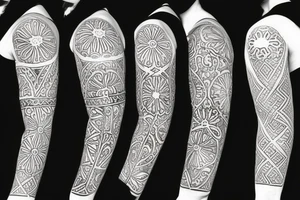 tunisia, tribal, flower tattoo idea