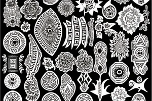 tunisia, tribal, flower tattoo idea