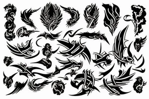 roman, phoenician war with fire tattoo idea