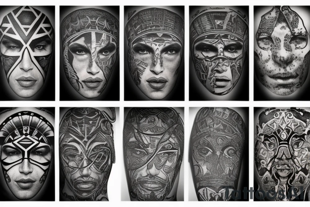 roman, phoenician tribal tattoo idea