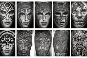 roman, phoenician tribal tattoo idea
