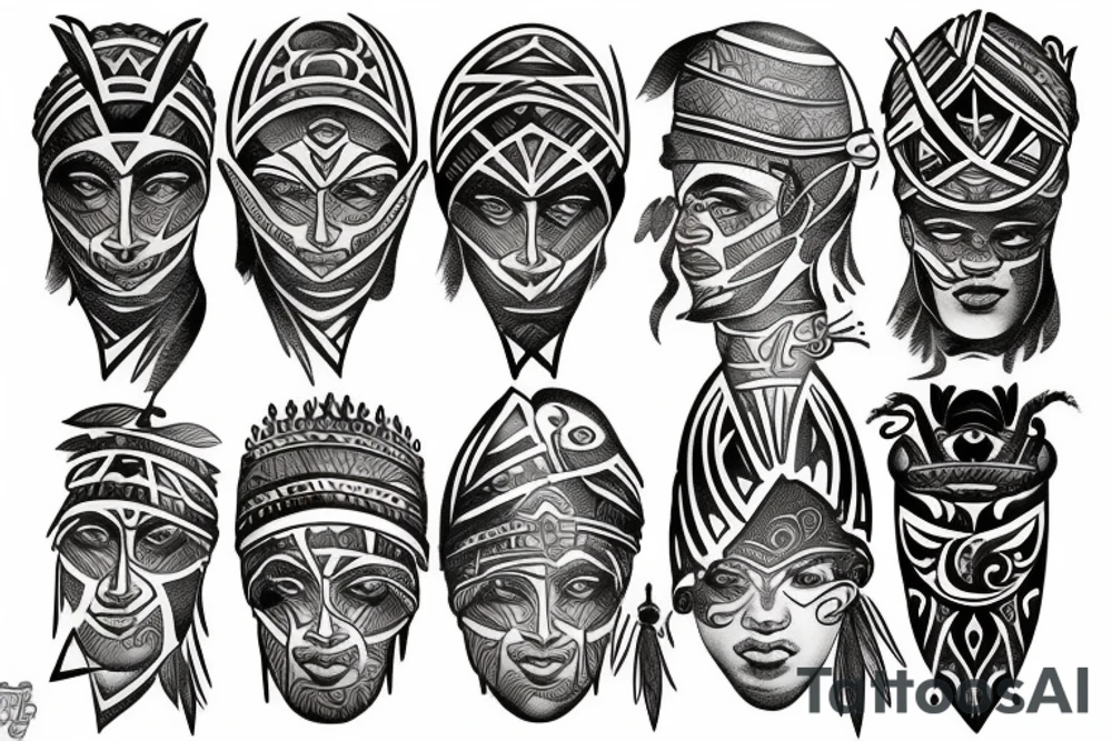 roman, phoenician tribal tattoo idea