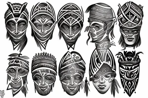 roman, phoenician tribal tattoo idea