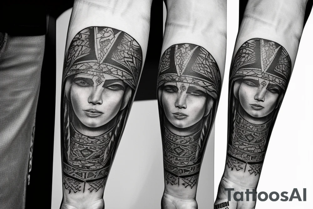 roman, phoenician tribal, fight tattoo idea