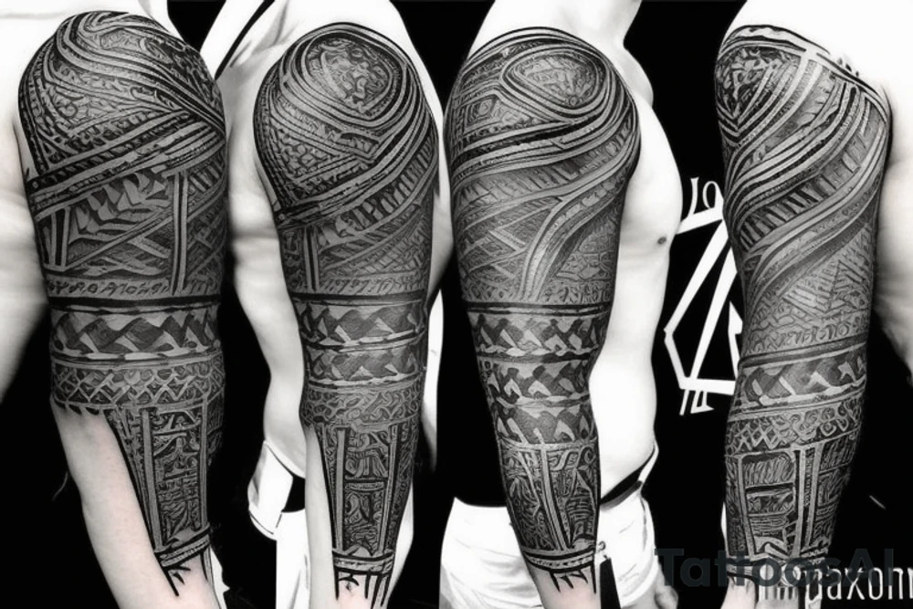 roman, phoenician tribal, fight tattoo idea