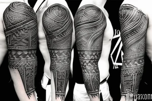 roman, phoenician tribal, fight tattoo idea
