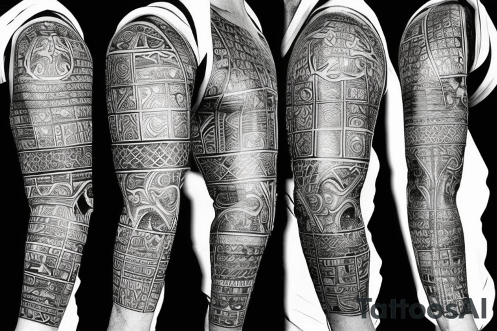 roman, Phoenician warrior patterns tattoo idea